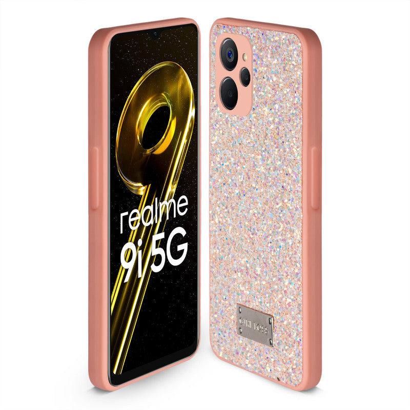 Sparkling Glitter Sequin Case with Camera Shield Back Cover For Realme 9i 5G