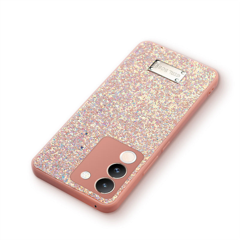 Sparkling Glitter Sequin Case with Camera Shield Back Cover For Vivo Y200 5G