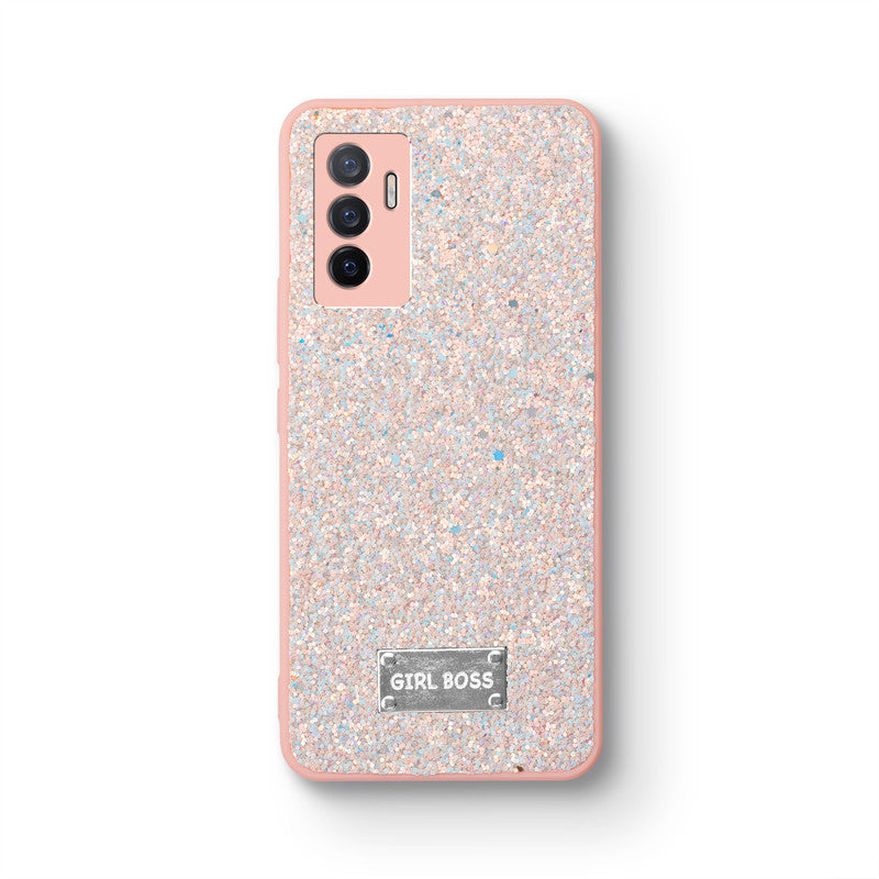 Sparkling Glitter Sequin Case with Camera Shield Back Cover For Vivo V23E 5G
