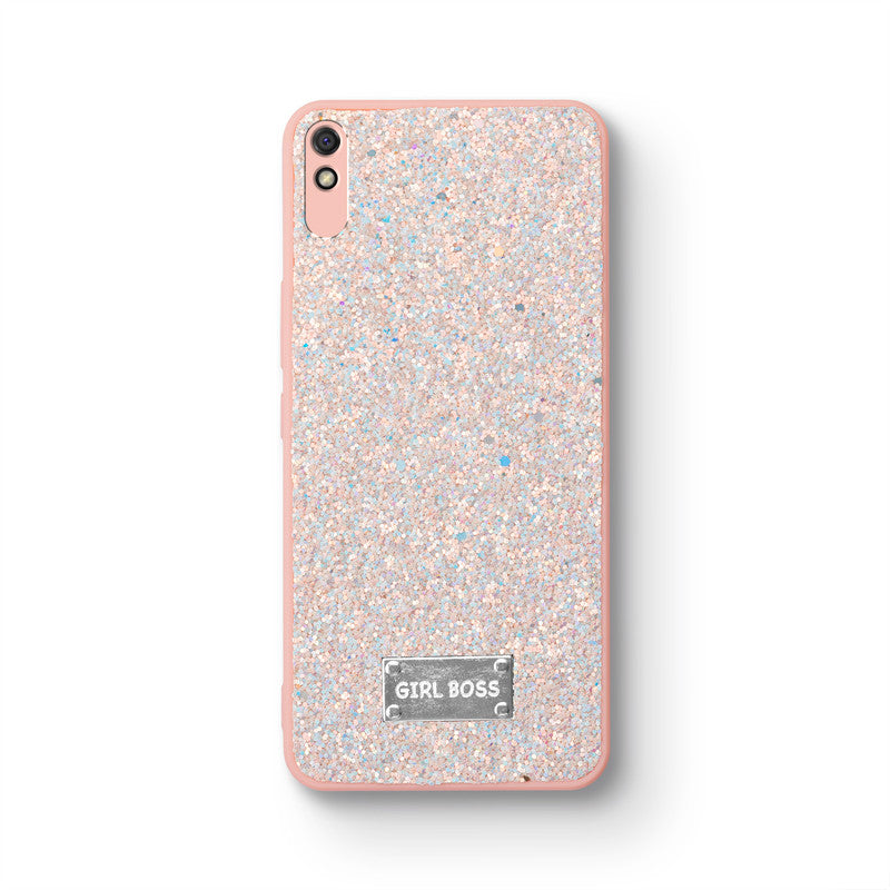 Sparkling Glitter Sequin Case with Camera Shield Back Cover For Redmi 9i