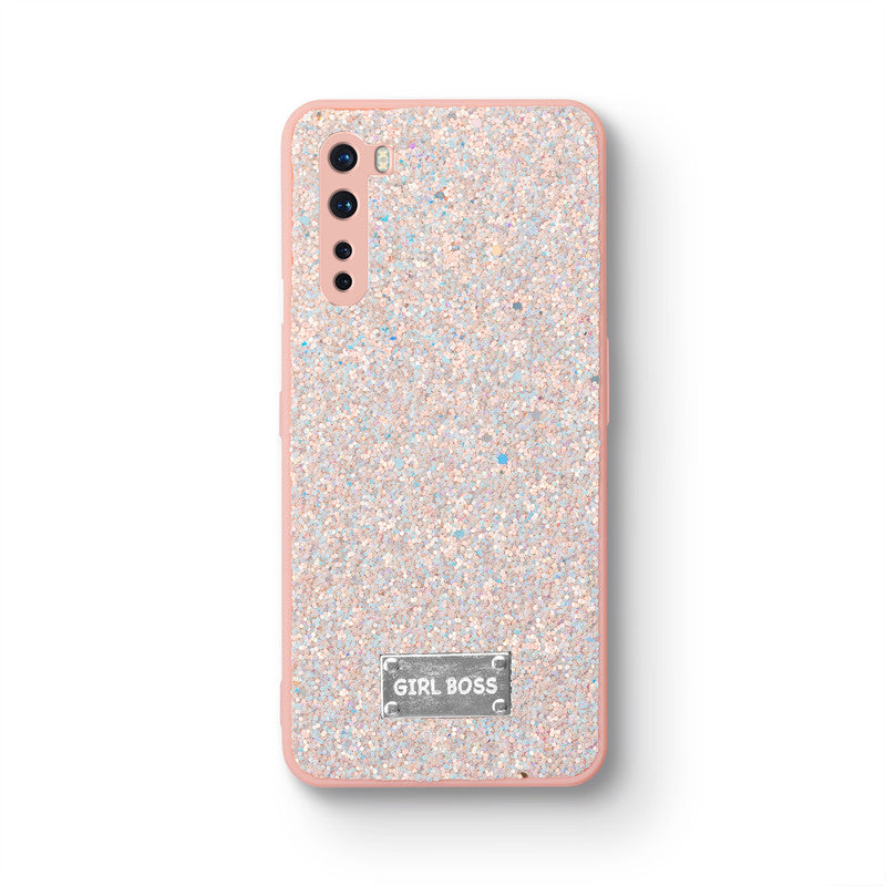 Sparkling Glitter Sequin Case with Camera Shield Back Cover For Oneplus Nord