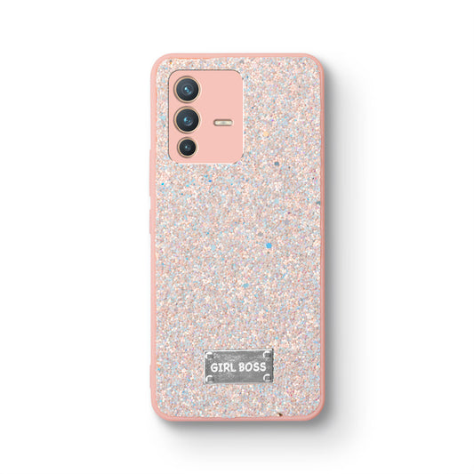 Sparkling Glitter Sequin Case with Camera Shield Back Cover For Vivo V23 5G