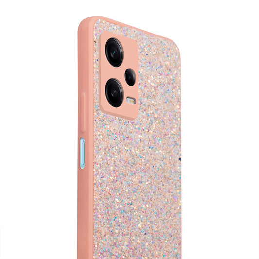 Sparkling Glitter Sequin Case with Camera Shield Back Cover For Redmi Note 12 5G