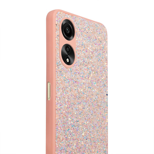 Sparkling Glitter Sequin Case with Camera Shield Back Cover For Oppo A78 5G