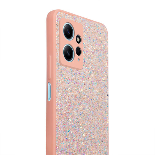 Sparkling Glitter Sequin Case with Camera Shield Back Cover For Redmi Note 12 4G