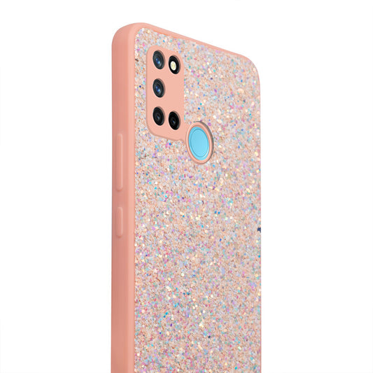 Sparkling Glitter Sequin Case with Camera Shield Back Cover For Realme 7i