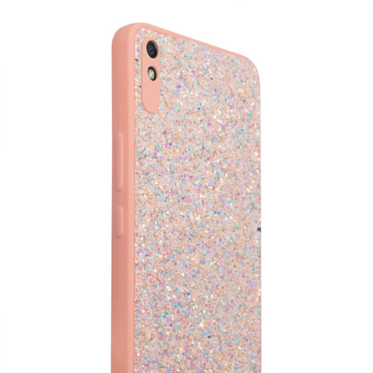 Sparkling Glitter Sequin Case with Camera Shield Back Cover For Redmi 9i