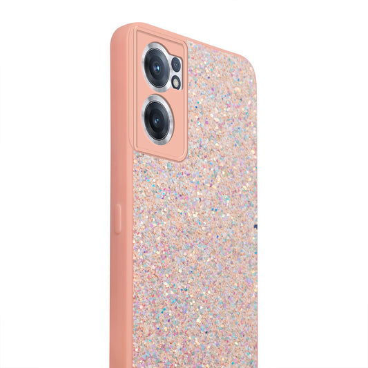 Sparkling Glitter Sequin Case with Camera Shield Back Cover For OnePlus Nord CE 2 5G