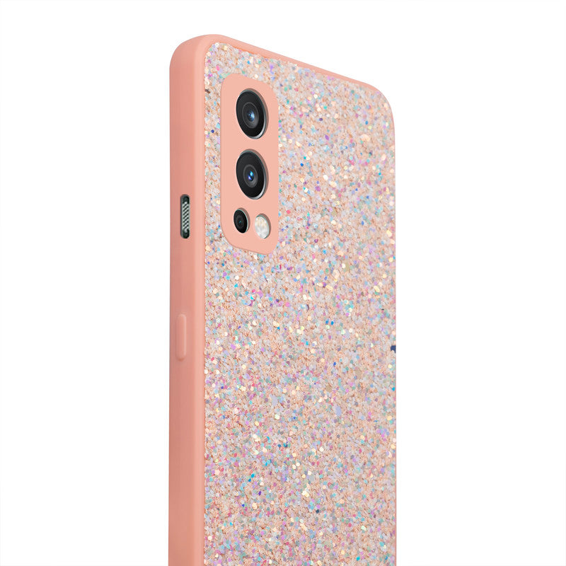 Sparkling Glitter Sequin Case with Camera Shield Back Cover For Oneplus Nord 2 5G