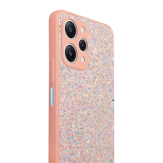 Sparkling Glitter Sequin Case with Camera Shield Back Cover For Redmi 12 4G