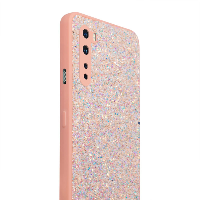 Sparkling Glitter Sequin Case with Camera Shield Back Cover For Oneplus Nord