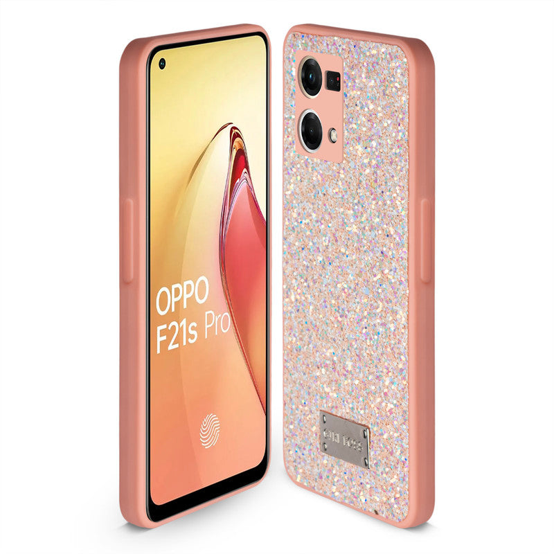 Sparkling Glitter Sequin Case with Camera Shield Back Cover For Oppo F21s Pro 4G