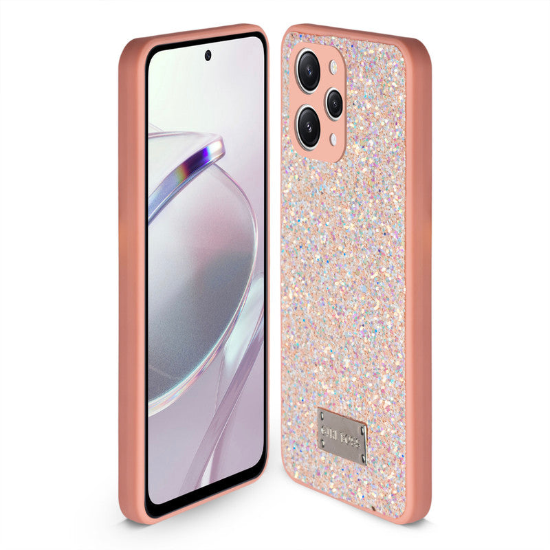 Sparkling Glitter Sequin Case with Camera Shield Back Cover For Redmi 12 4G