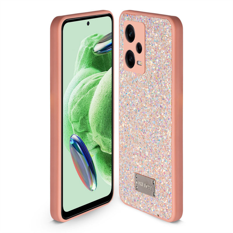 Sparkling Glitter Sequin Case with Camera Shield Back Cover For Redmi Note 12 5G