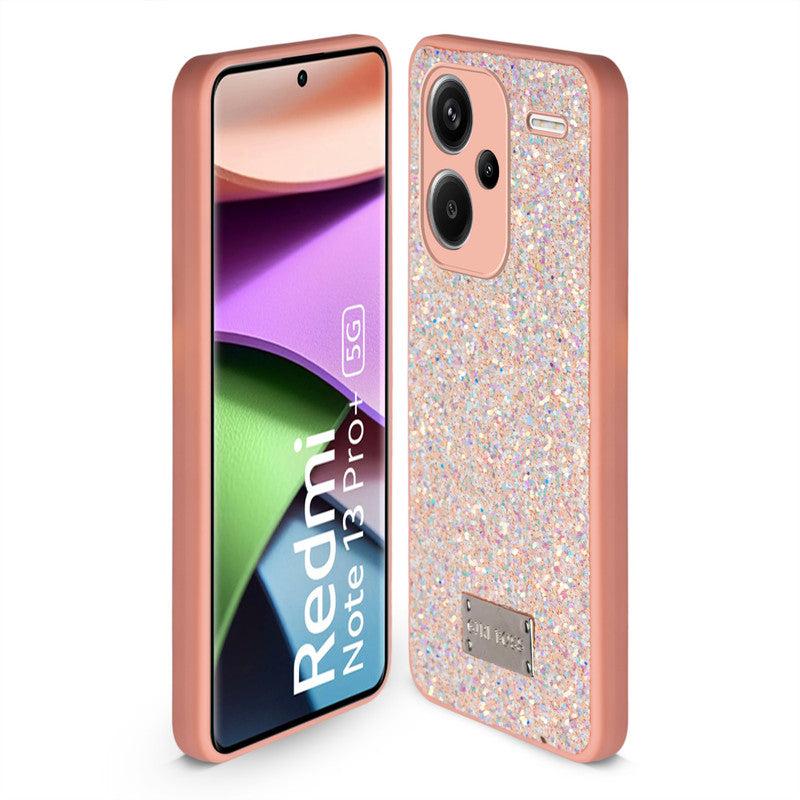 Sparkling Glitter Sequin Case with Camera Shield Back Cover For Redmi Note 13 Pro Plus 5G