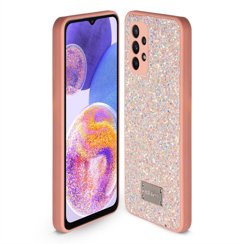 Sparkling Glitter Sequin Case with Camera Shield Back Cover For Samsung A23 4G