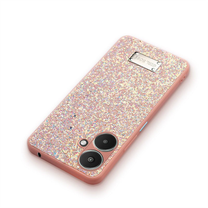 Sparkling Glitter Sequin Case with Camera Shield Back Cover For Poco M6 5G