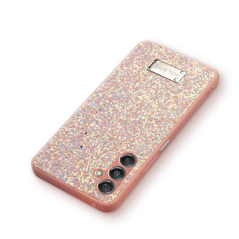 Sparkling Glitter Sequin Case with Camera Shield Back Cover For Samsung M34 5G
