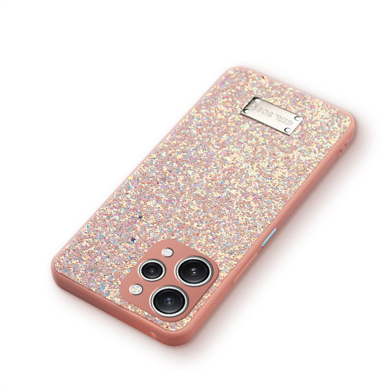 Sparkling Glitter Sequin Case with Camera Shield Back Cover For Redmi 12 4G