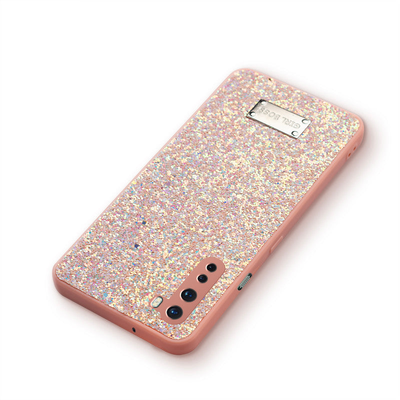 Sparkling Glitter Sequin Case with Camera Shield Back Cover For Oneplus Nord