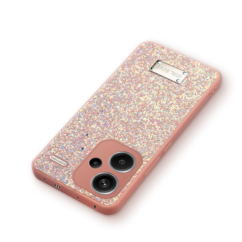 Sparkling Glitter Sequin Case with Camera Shield Back Cover For Redmi Note 13 Pro Plus 5G