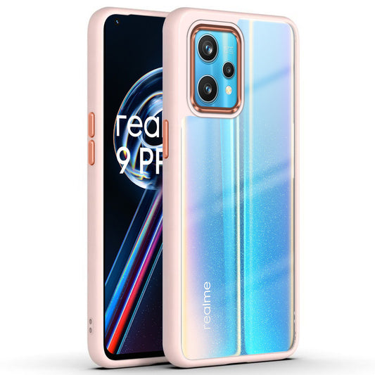 Silicone Frame Hard Transparent Back Phone Case Cover for Realme 9 Pro Plus 5G