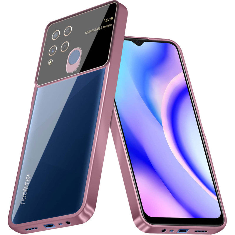 Lens Camera Protection Chrome Case For Realme C15