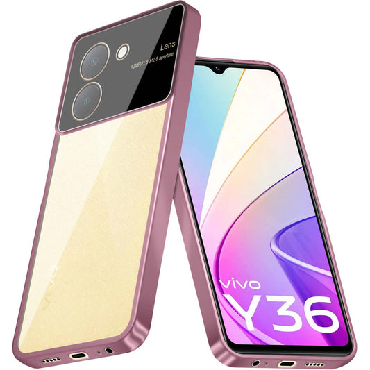 Lens Camera Protection Chrome Case For Vivo Y36 4G