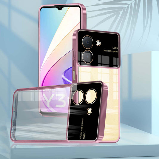 Lens Camera Protection Chrome Case For Vivo Y36 4G