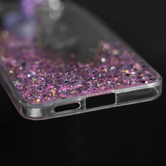 Transparent Glitter Butterfly Latkan Back Cover For Redmi 9