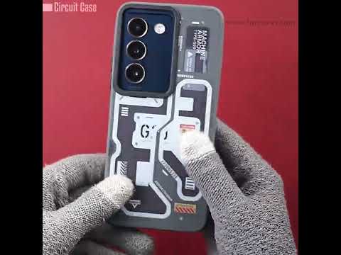 Mechanical Circuit Print Hard Back Cover For Samsung S21 FE 5G
