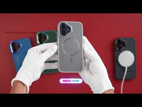 Premium Tech Weave Design With Wireless Charging Support Compatible Back Case For Apple iPhone 16 Pro