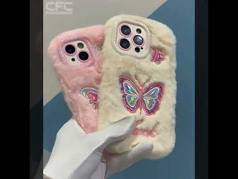 Fluffy Butterfly Back Cover for Apple iPhone 15 Pro Max