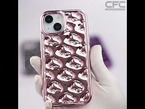 3D Cute Cloud Pattern Back Cover for Apple iPhone 15 Plus