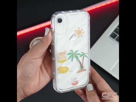 Ribbon Print Transparent Back Cover for Apple iPhone 14 Pro Max