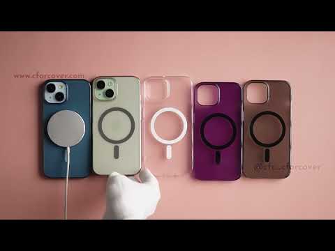 Colored Transparent Anti-Yellowing Wireless Charging Support Case For Apple iPhone 15 Pro Max