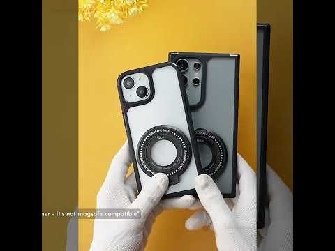 Silicone Grip Clear Case Ring Holder Kickstand For Vivo Y21 2021