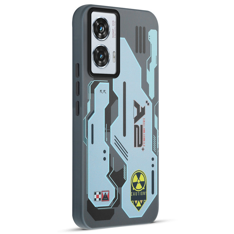 Mechanical Circuit Print Hard Back Cover For Motorola Edge 50 Fusion