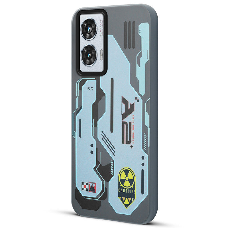 Mechanical Circuit Print Hard Back Cover For Motorola Edge 50 Fusion