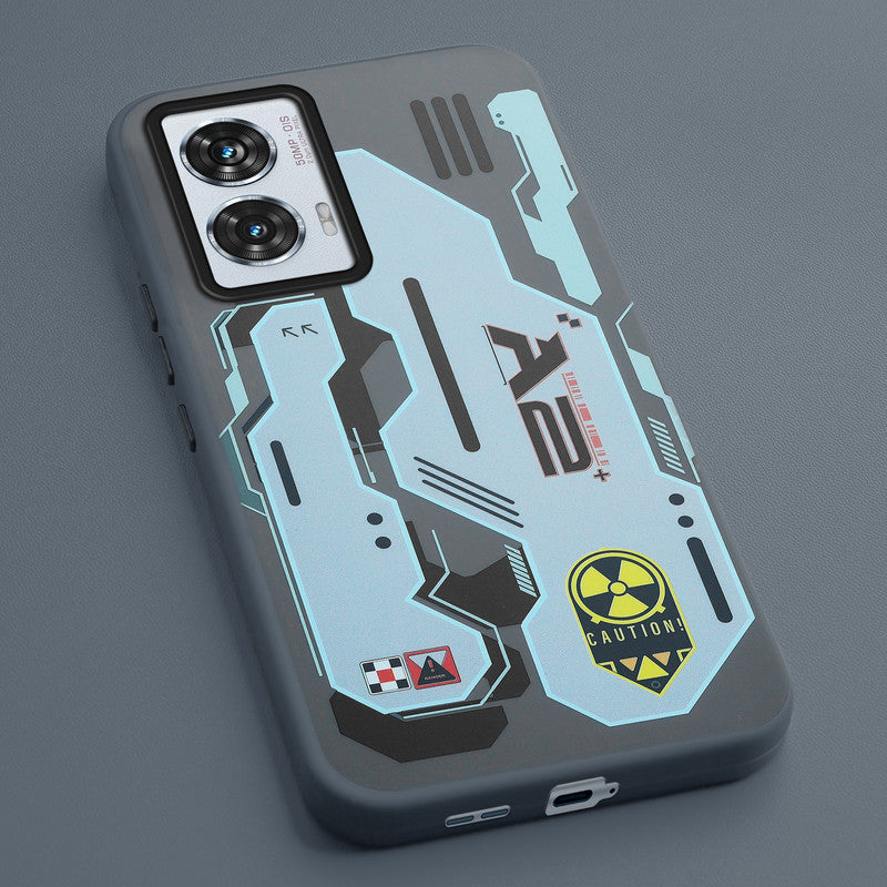 Mechanical Circuit Print Hard Back Cover For Motorola Edge 50 Fusion