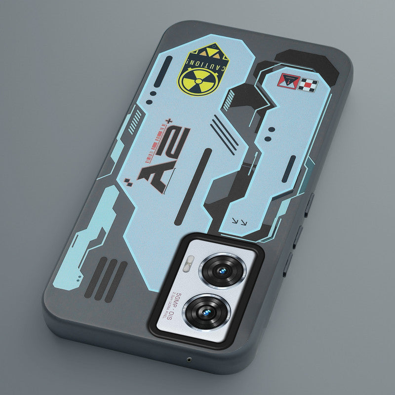 Mechanical Circuit Print Hard Back Cover For Motorola Edge 50 Fusion