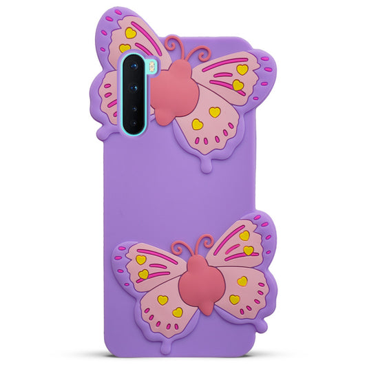 3D Vibrant Butterfly Silicone Phone Case For OnePlus Nord