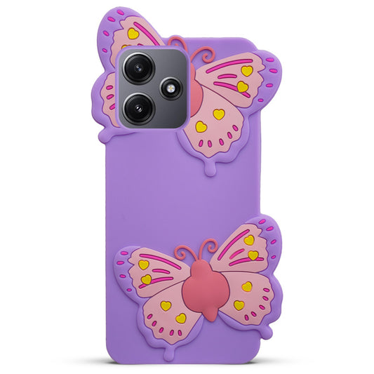 3D Vibrant Butterfly Silicone Phone Case For Redmi 12 5G