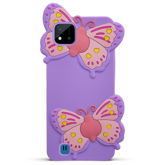 3D Vibrant Butterfly Silicone Phone Case For Realme C20