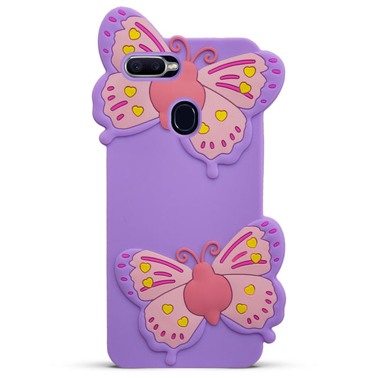 3D Vibrant Butterfly Silicone Phone Case For Oppo F9 Pro