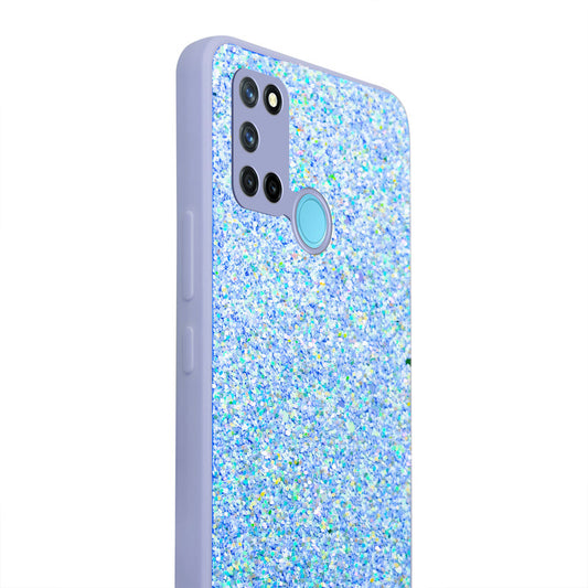 Sparkling Glitter Sequin Case with Camera Shield Back Cover For Realme 7i