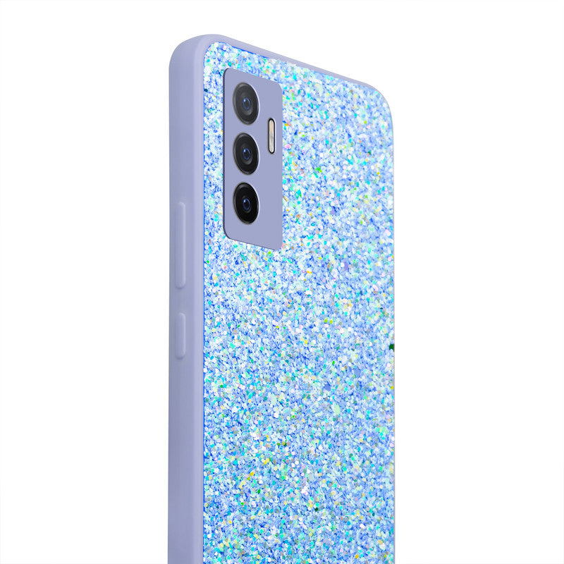 Sparkling Glitter Sequin Case with Camera Shield Back Cover For Vivo Y75 4G