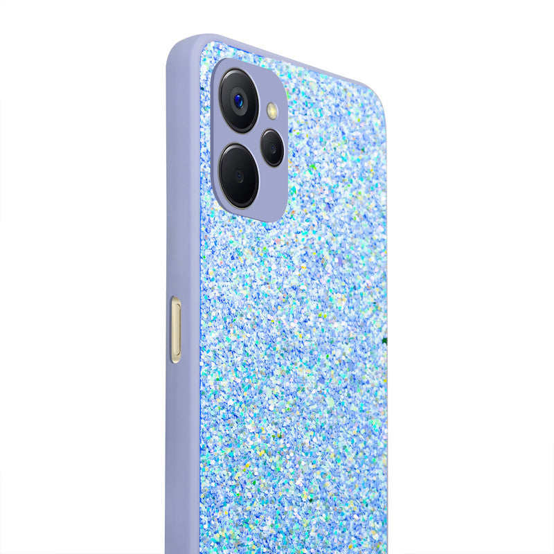 Sparkling Glitter Sequin Case with Camera Shield Back Cover For Realme 9i 5G