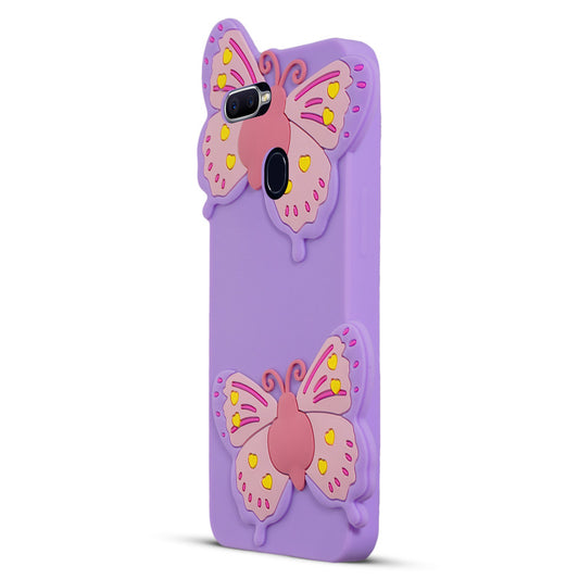 3D Vibrant Butterfly Silicone Phone Case For Oppo F9 Pro