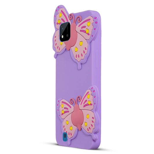 3D Vibrant Butterfly Silicone Phone Case For Realme C20